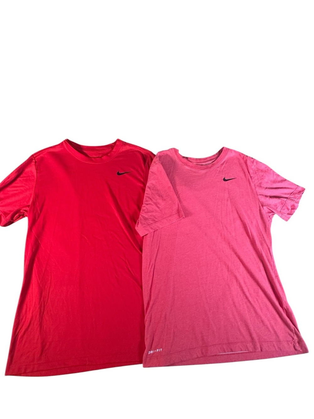 Nike Dri-FIT The Nike Tee Mens Small T Shirt Lot of 2 Red Pink Athletic Swoosh